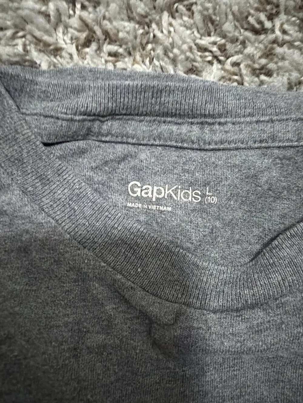 Gap Kids Boys Gray Long Sleeve Shirt Large